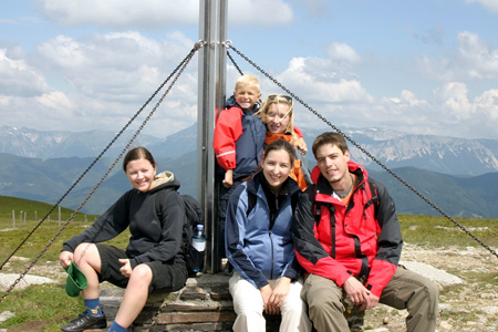 hiking Stuhleck - on top of the mountain